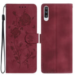 Custodia per telefono in pelle con motivo a rilievo di rose, For Samsung Galaxy A40, For Samsung Galaxy A10 / M10