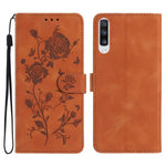 Custodia per telefono in pelle con motivo a rilievo di rose, For Samsung Galaxy A40, For Samsung Galaxy A10 / M10