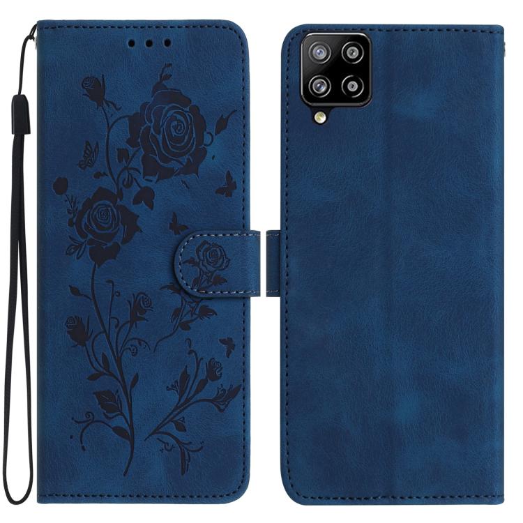 Custodia per telefono in pelle con motivo a rilievo di rose, For Samsung Galaxy A12, For Samsung Galaxy A42