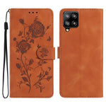Custodia per telefono in pelle con motivo a rilievo di rose, For Samsung Galaxy A12, For Samsung Galaxy A42