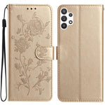 Custodia per telefono in pelle con motivo a rilievo di rose, For Samsung Galaxy A03, For Samsung Galaxy A13 4G