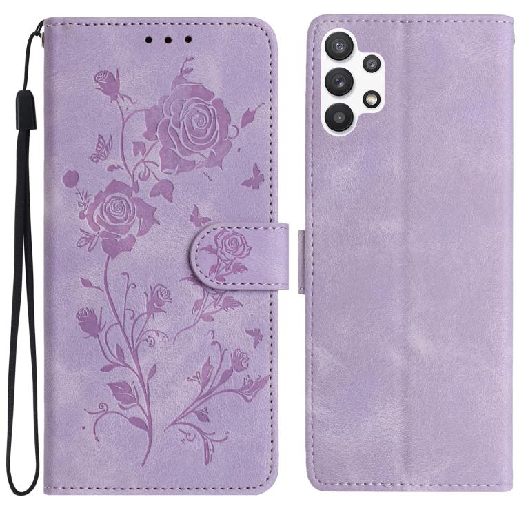 Custodia per telefono in pelle con motivo a rilievo di rose, For Samsung Galaxy A03, For Samsung Galaxy A13 4G