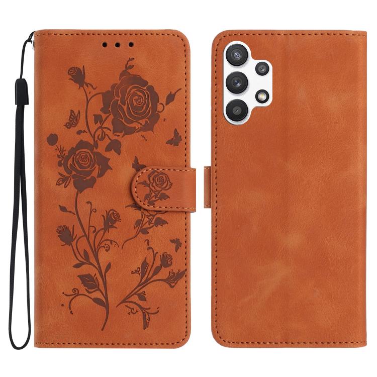 Custodia per telefono in pelle con motivo a rilievo di rose, For Samsung Galaxy A03, For Samsung Galaxy A13 4G
