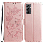 Custodia per telefono in pelle con motivo a rilievo di rose, For Samsung Galaxy A24, For Samsung Galaxy A14