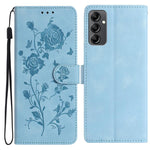 Custodia per telefono in pelle con motivo a rilievo di rose, For Samsung Galaxy A24, For Samsung Galaxy A14