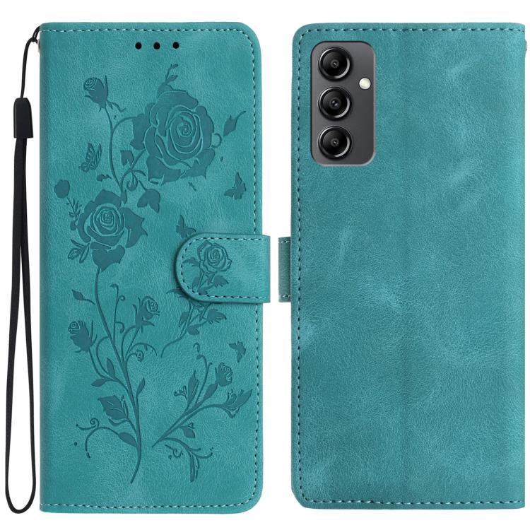 Custodia per telefono in pelle con motivo a rilievo di rose, For Samsung Galaxy A24, For Samsung Galaxy A14