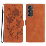 Custodia per telefono in pelle con motivo a rilievo di rose, For Samsung Galaxy A24, For Samsung Galaxy A14