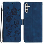Custodia per telefono in pelle con motivo a rilievo di rose, For Samsung Galaxy A15, For Samsung Galaxy A35