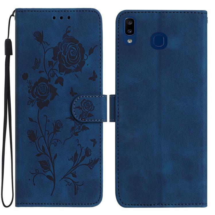 Custodia per telefono in pelle con motivo a rilievo di rose, For Samsung Galaxy A51, For Samsung Galaxy A20e