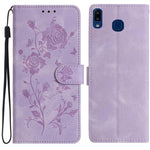 Custodia per telefono in pelle con motivo a rilievo di rose, For Samsung Galaxy A51, For Samsung Galaxy A20e