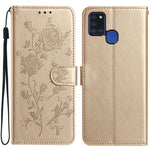 Custodia per telefono in pelle con motivo a rilievo di rose, For Samsung Galaxy A42 5G, For Samsung Galaxy A21S