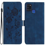 Custodia per telefono in pelle con motivo a rilievo di rose, For Samsung Galaxy A42 5G, For Samsung Galaxy A21S