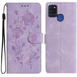 Custodia per telefono in pelle con motivo a rilievo di rose, For Samsung Galaxy A42 5G, For Samsung Galaxy A21S