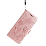 Custodia per telefono in pelle con motivo a rilievo di rose, For Samsung Galaxy A22, For Samsung Galaxy A22 5G