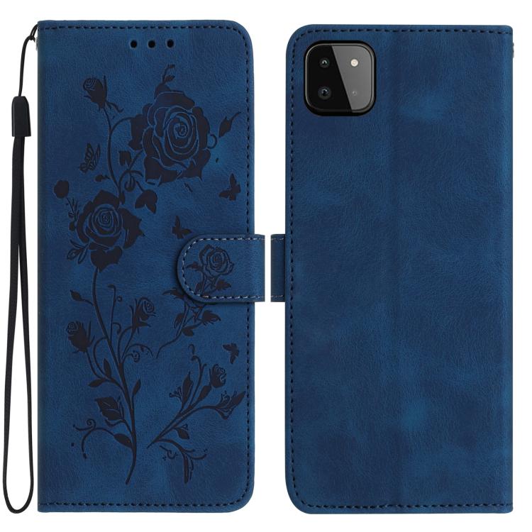 Custodia per telefono in pelle con motivo a rilievo di rose, For Samsung Galaxy A22, For Samsung Galaxy A22 5G