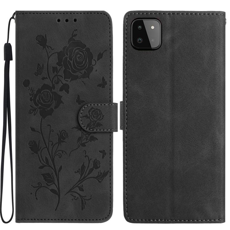 Custodia per telefono in pelle con motivo a rilievo di rose, For Samsung Galaxy A22, For Samsung Galaxy A22 5G