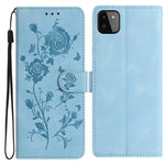 Custodia per telefono in pelle con motivo a rilievo di rose, For Samsung Galaxy A22, For Samsung Galaxy A22 5G