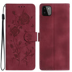 Custodia per telefono in pelle con motivo a rilievo di rose, For Samsung Galaxy A22, For Samsung Galaxy A22 5G