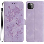 Custodia per telefono in pelle con motivo a rilievo di rose, For Samsung Galaxy A22, For Samsung Galaxy A22 5G