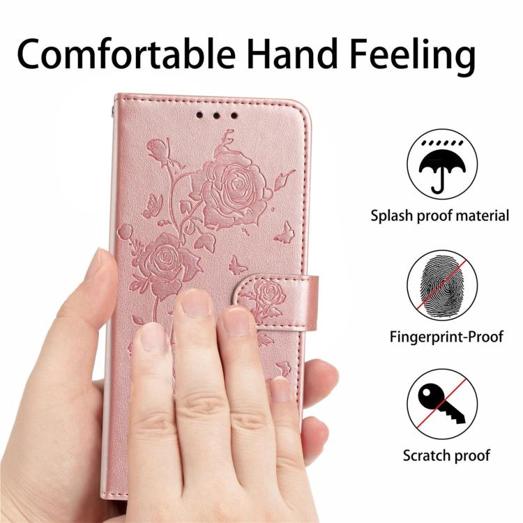 Custodia per telefono in pelle con motivo a rilievo di rose, For Samsung Galaxy A26, For Samsung Galaxy A36