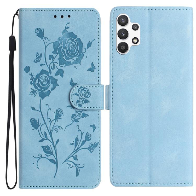 Custodia per telefono in pelle con motivo a rilievo di rose, For Samsung Galaxy A32, For Samsung Galaxy A72