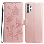 Custodia per telefono in pelle con motivo a rilievo di rose, For Samsung Galaxy A52, For Samsung Galaxy A32 5G