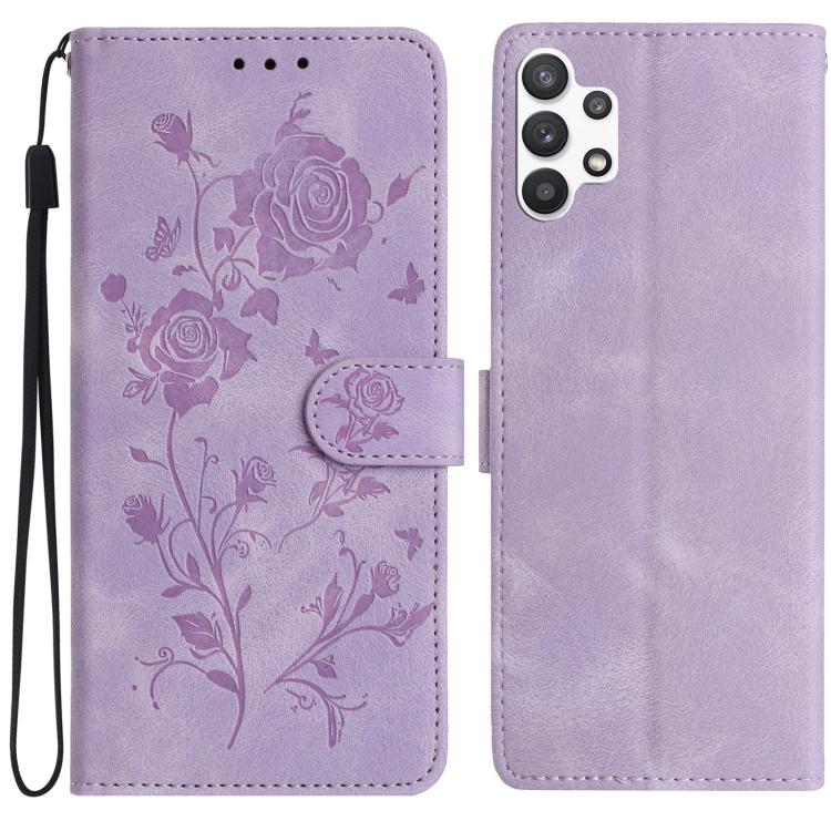 Custodia per telefono in pelle con motivo a rilievo di rose, For Samsung Galaxy A52, For Samsung Galaxy A32 5G