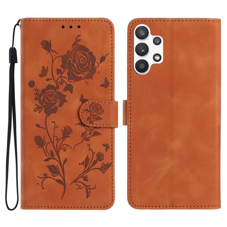 Custodia per telefono in pelle con motivo a rilievo di rose, For Samsung Galaxy A52, For Samsung Galaxy A32 5G