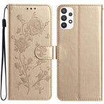 Custodia per telefono in pelle con motivo a rilievo di rose, For Samsung Galaxy A03 Core, For Samsung Galaxy A33