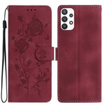 Custodia per telefono in pelle con motivo a rilievo di rose, For Samsung Galaxy A03 Core, For Samsung Galaxy A33