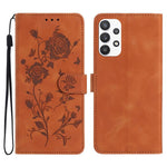 Custodia per telefono in pelle con motivo a rilievo di rose, For Samsung Galaxy A03 Core, For Samsung Galaxy A33