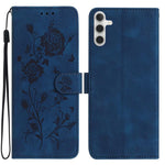 Custodia per telefono in pelle con motivo a rilievo di rose, For Samsung Galaxy A15, For Samsung Galaxy A35