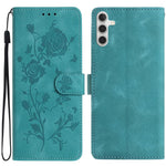 Custodia per telefono in pelle con motivo a rilievo di rose, For Samsung Galaxy A15, For Samsung Galaxy A35