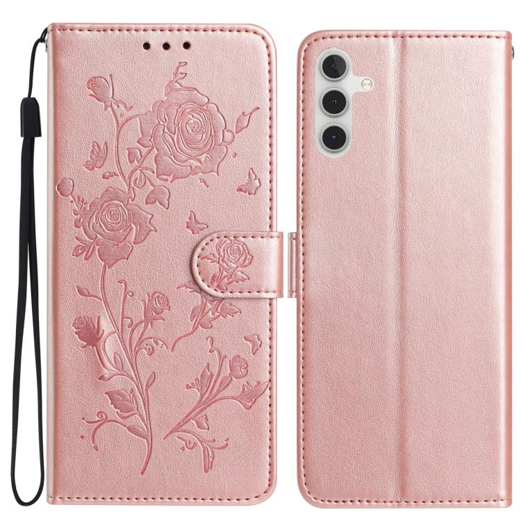 Custodia per telefono in pelle con motivo a rilievo di rose, For Samsung Galaxy A26, For Samsung Galaxy A36