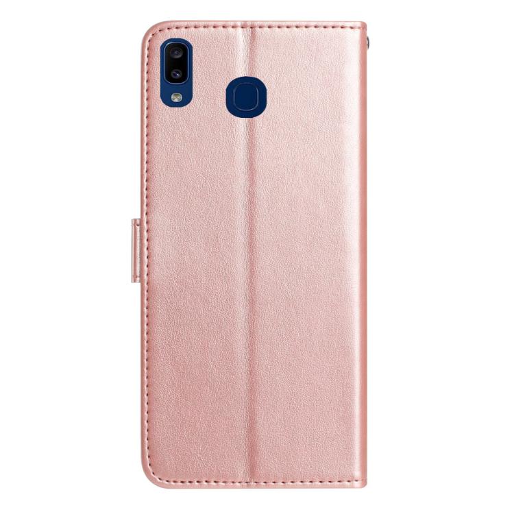 Custodia per telefono in pelle con motivo a rilievo di rose, For Samsung Galaxy A40, For Samsung Galaxy A10 / M10