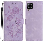 Custodia per telefono in pelle con motivo a rilievo di rose, For Samsung Galaxy A12, For Samsung Galaxy A42