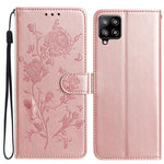 Custodia per telefono in pelle con motivo a rilievo di rose, For Samsung Galaxy A42 5G, For Samsung Galaxy A21S