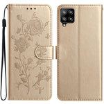 Custodia per telefono in pelle con motivo a rilievo di rose, For Samsung Galaxy A42 5G, For Samsung Galaxy A21S