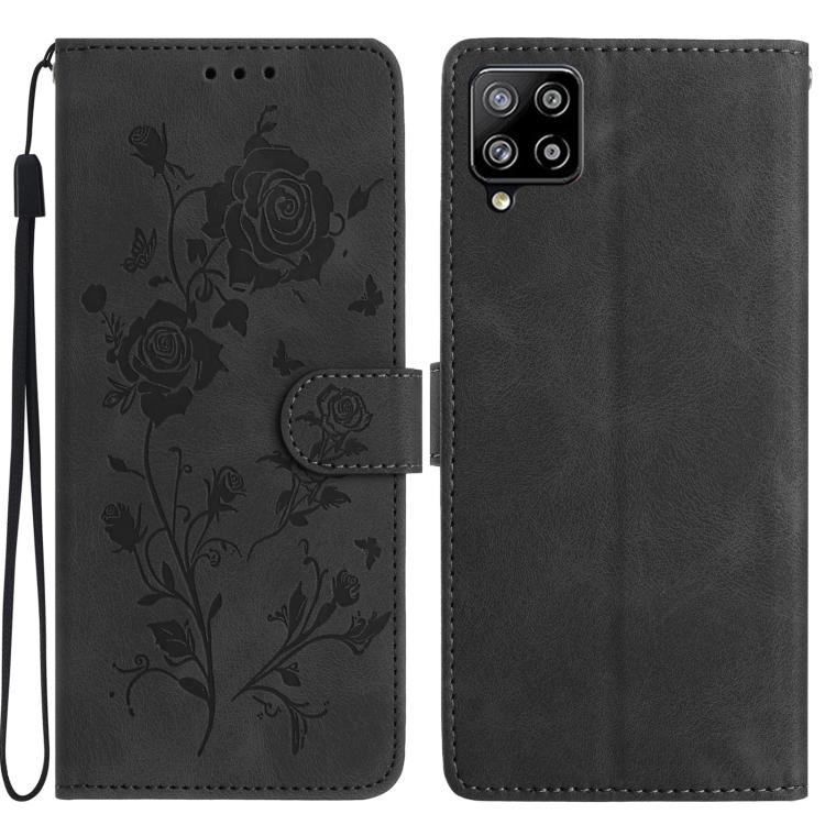 Custodia per telefono in pelle con motivo a rilievo di rose, For Samsung Galaxy A42 5G, For Samsung Galaxy A21S