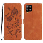 Custodia per telefono in pelle con motivo a rilievo di rose, For Samsung Galaxy A42 5G, For Samsung Galaxy A21S