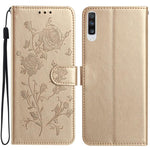 Custodia per telefono in pelle con motivo a rilievo di rose, For Samsung Galaxy A20 / A30, For Samsung Galaxy A50