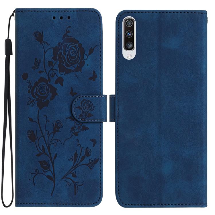 Custodia per telefono in pelle con motivo a rilievo di rose, For Samsung Galaxy A20 / A30, For Samsung Galaxy A50