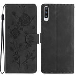 Custodia per telefono in pelle con motivo a rilievo di rose, For Samsung Galaxy A20 / A30, For Samsung Galaxy A50