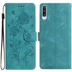Custodia per telefono in pelle con motivo a rilievo di rose, For Samsung Galaxy A20 / A30, For Samsung Galaxy A50