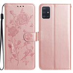 Custodia per telefono in pelle con motivo a rilievo di rose, For Samsung Galaxy A51, For Samsung Galaxy A20e