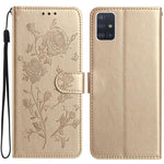 Custodia per telefono in pelle con motivo a rilievo di rose, For Samsung Galaxy A51, For Samsung Galaxy A20e