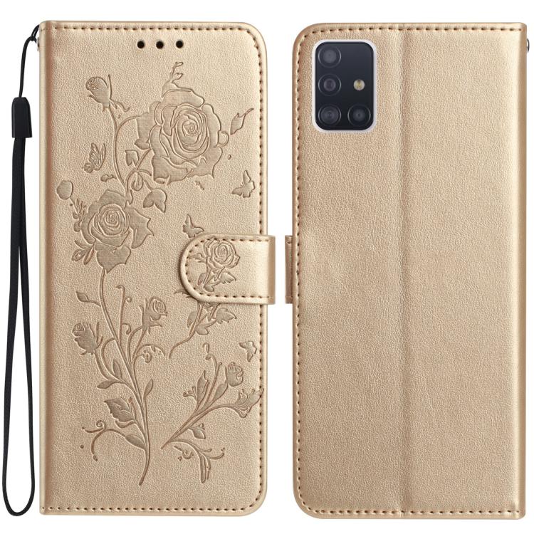 Custodia per telefono in pelle con motivo a rilievo di rose, For Samsung Galaxy A51, For Samsung Galaxy A20e