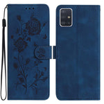 Custodia per telefono in pelle con motivo a rilievo di rose, For Samsung Galaxy A51, For Samsung Galaxy A20e