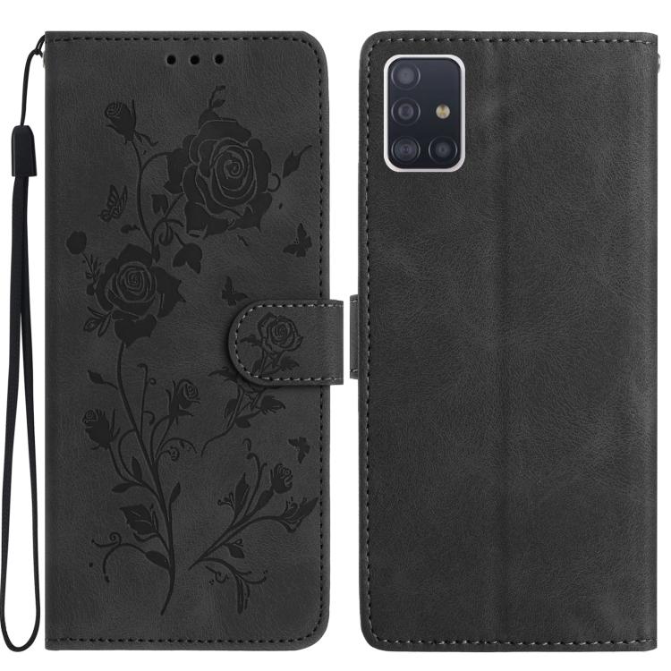 Custodia per telefono in pelle con motivo a rilievo di rose, For Samsung Galaxy A51, For Samsung Galaxy A20e