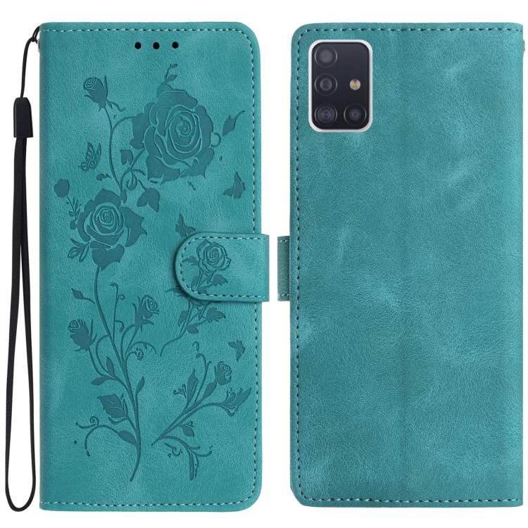 Custodia per telefono in pelle con motivo a rilievo di rose, For Samsung Galaxy A51, For Samsung Galaxy A20e